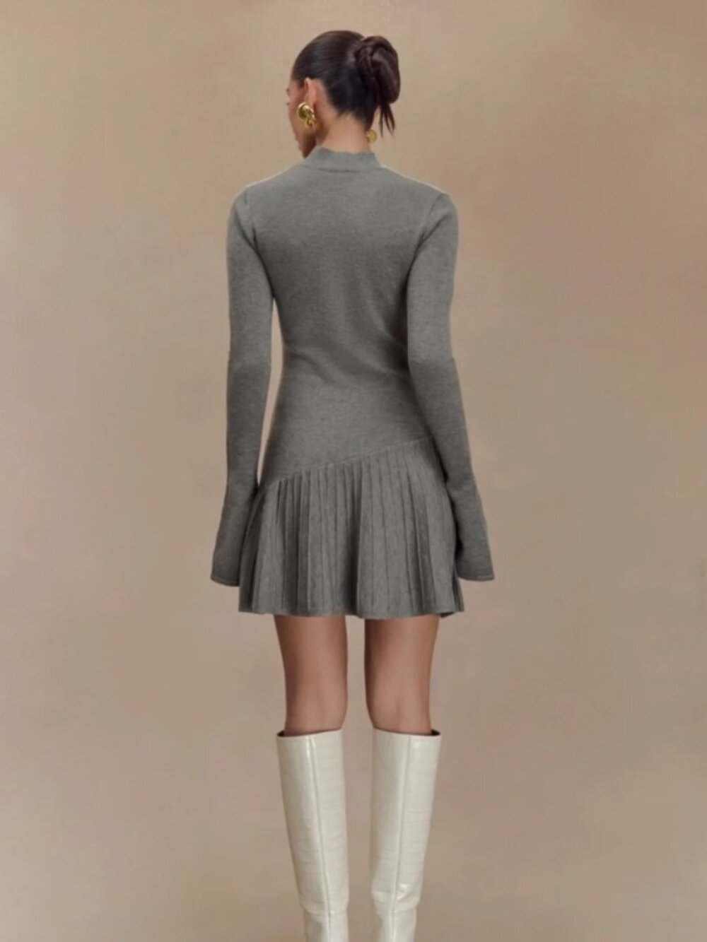 Meshki Blair Dress - grey sweater dress - Picture 2 of 5